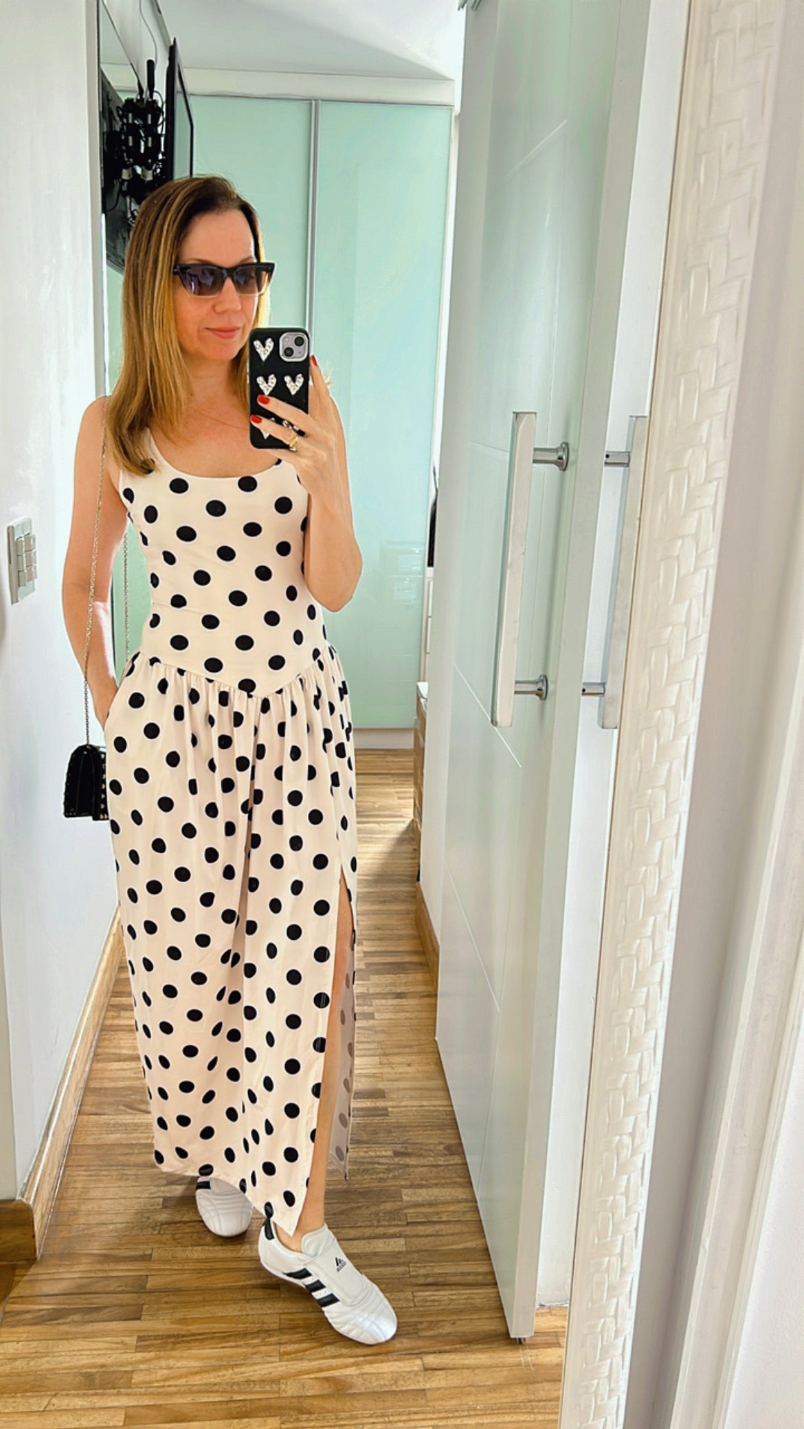 Vestido Midi Poá - PRÉ VENDA / ENVIO EM 12/09