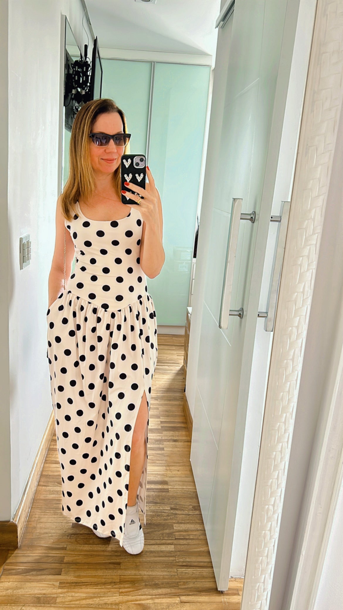 Vestido Midi Poá - PRÉ VENDA / ENVIO EM 12/09
