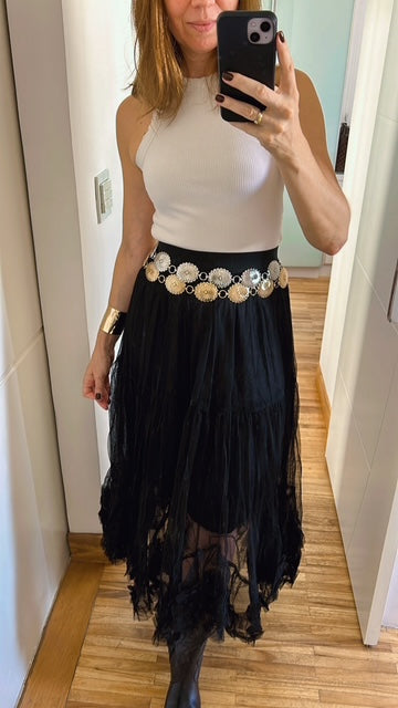 Saia Tule Boho - ÚLTIMA REPOSIÇÃO