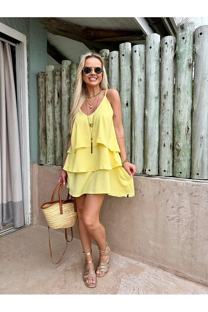 Vestido Camadas Liana - PRÉ VENDA/ENVIO EM 15/05