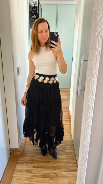 Saia Tule Boho - ÚLTIMA REPOSIÇÃO