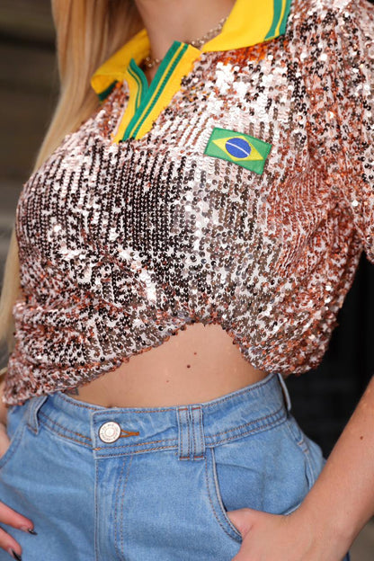 Camisa Polo Brasil - ATENÇÃO! PEÇA EM PRÉ VENDA, COM ENVIO EM 27/04