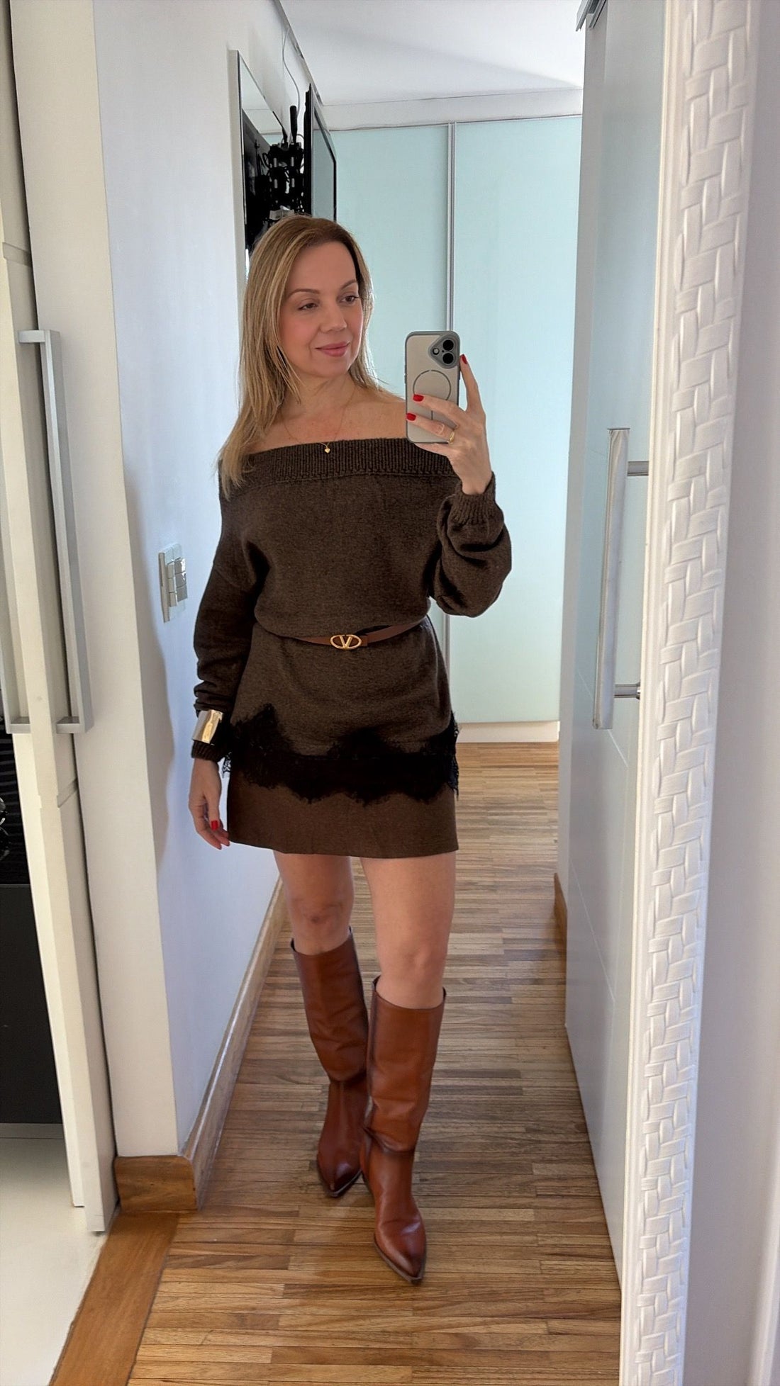 Tricot Modal Ombro a Ombro Renda