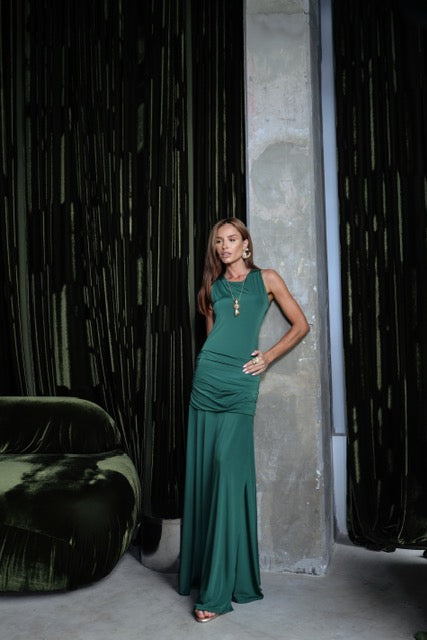 Vestido longo sem mangas Zayra