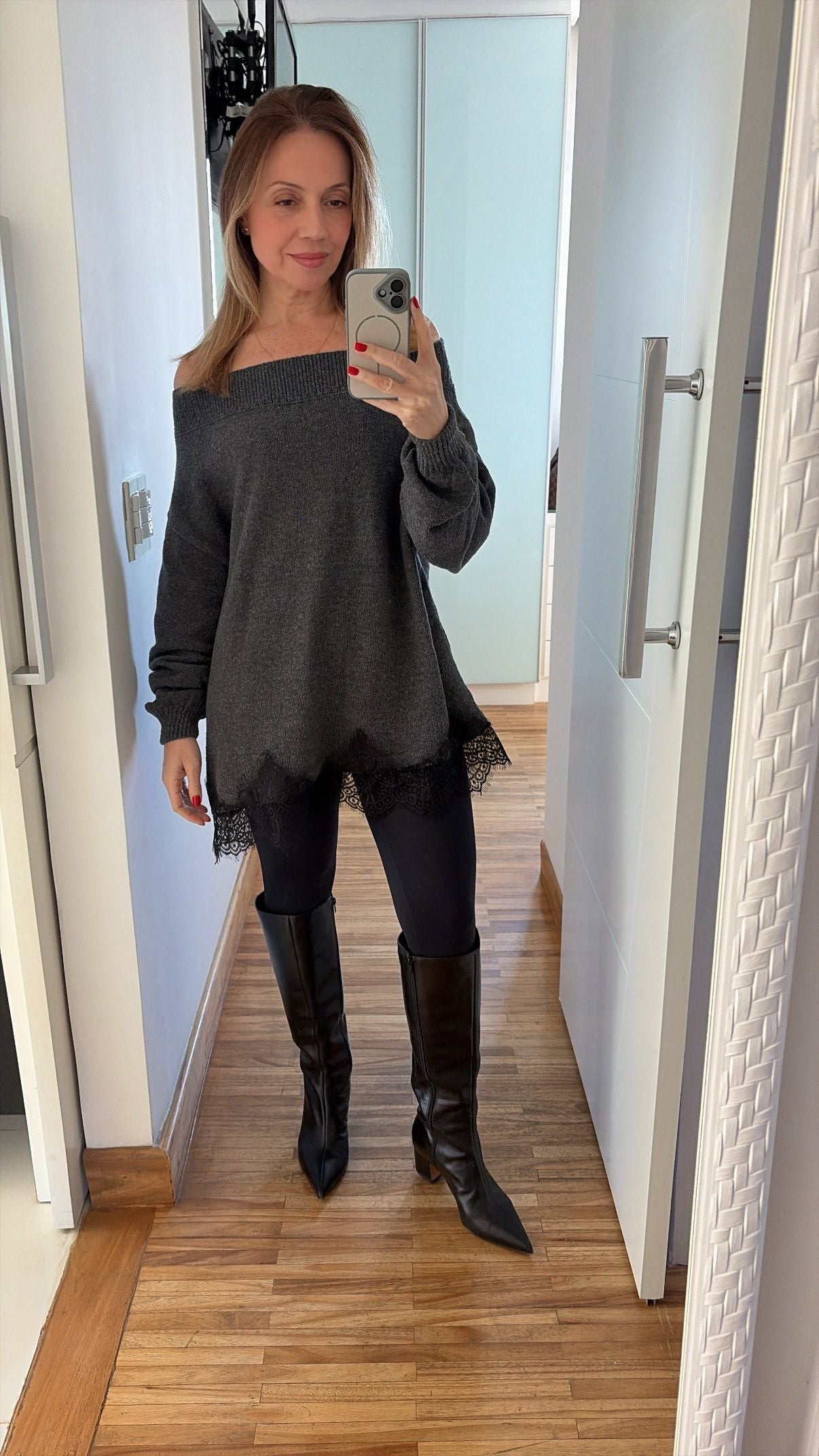 Tricot Modal Ombro a Ombro Renda