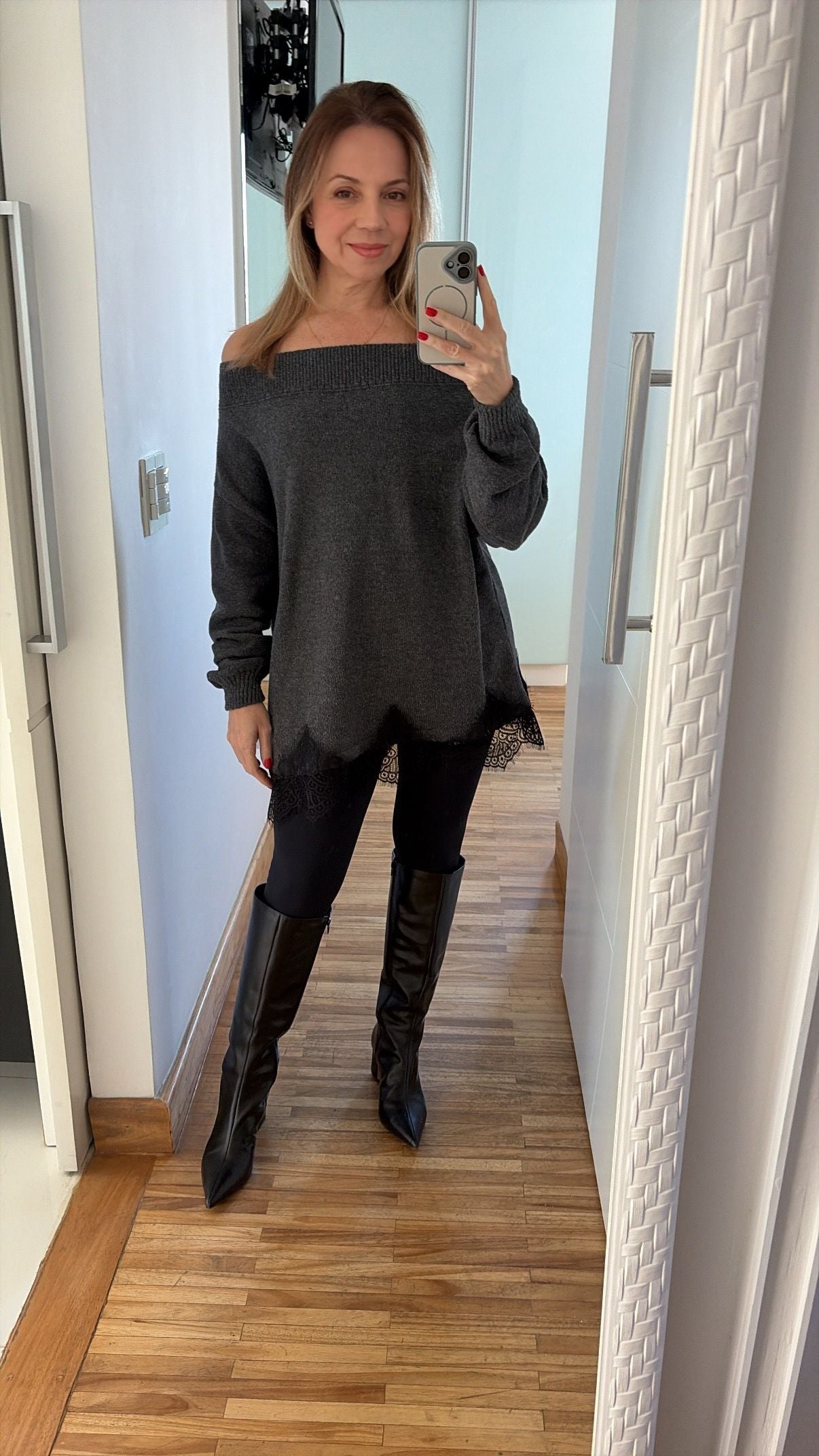 Tricot Modal Ombro a Ombro Renda