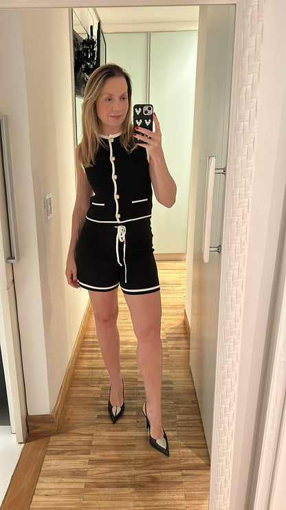 Conjunto Tricot Bicolor