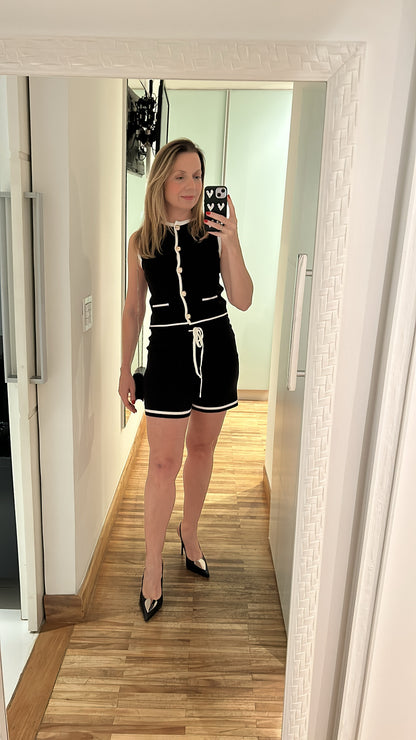 Conjunto Tricot Bicolor