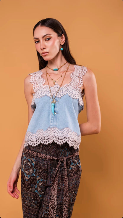 Top Jeans e Renda Brenda