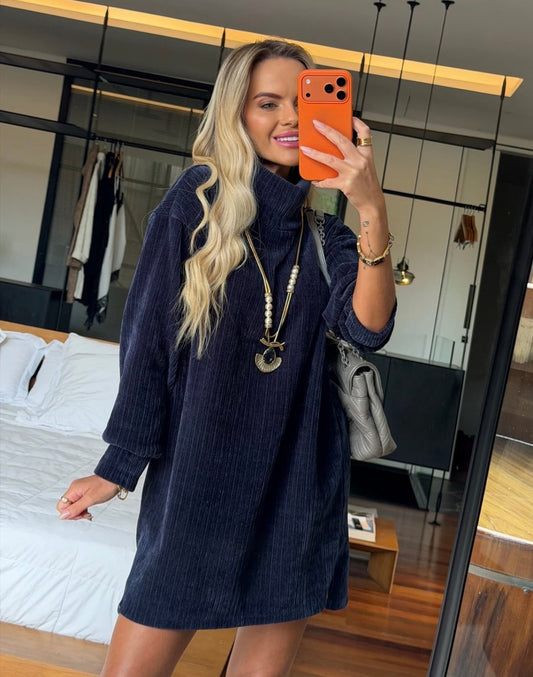 Vestido Curto Tricot Aurora - ATENÇÃO! PEÇA EM PRÉ VENDA, COM ENVIO EM 31/03