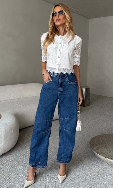 Camisa Renda Cloé - ATENÇÃO! PEÇA EM PRÉ VENDA, COM ENVIO EM 06/06