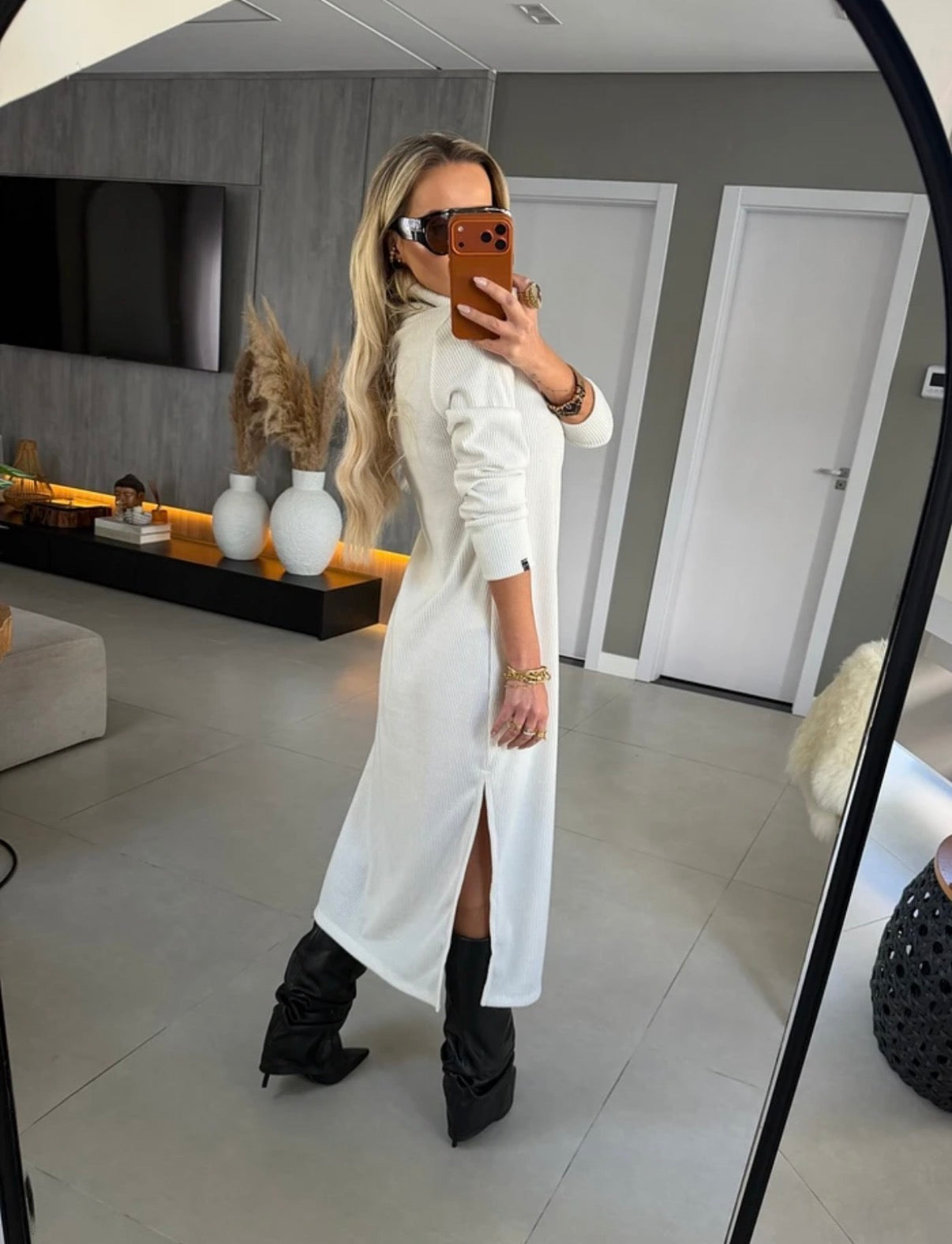 Vestido Midi Tricot Beatriz - ATENÇÃO! PEÇA EM PRÉ VENDA, COM ENVIO EM 26/06