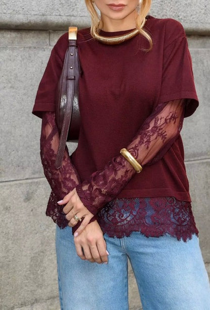 Tricot Modal Renda - ATENÇÃO! PEÇA EM PRÉ VENDA, COM ENVIO EM 20/06