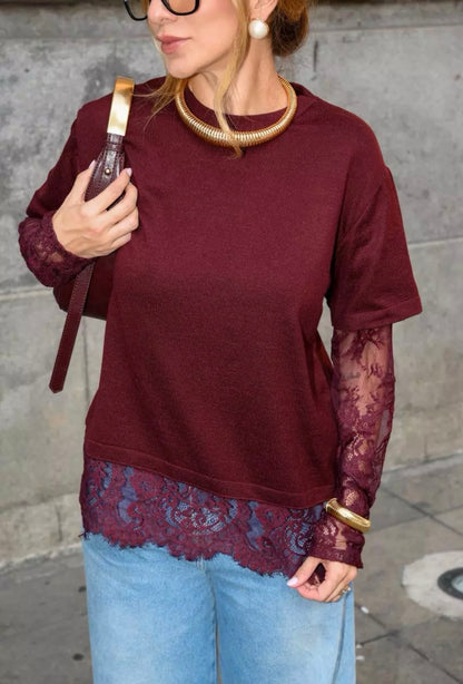 Tricot Modal Renda - ATENÇÃO! PEÇA EM PRÉ VENDA, COM ENVIO EM 20/06