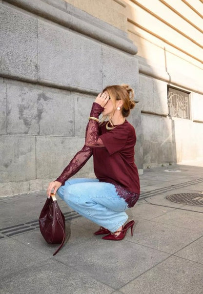 Tricot Modal Renda - ATENÇÃO! PEÇA EM PRÉ VENDA, COM ENVIO EM 20/06