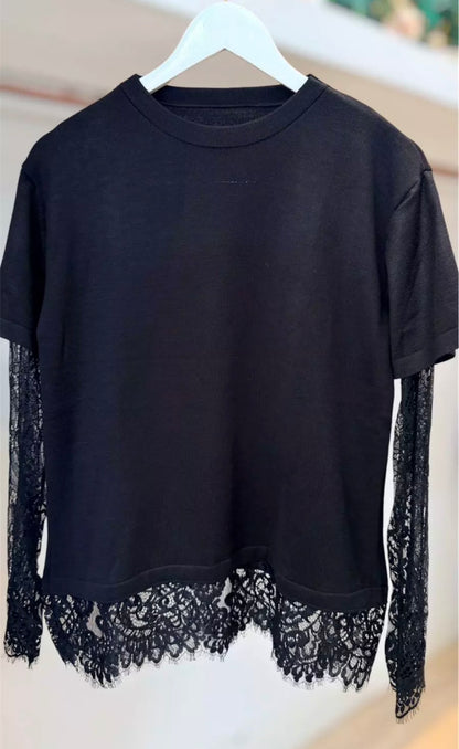 Tricot Modal Renda - ATENÇÃO! PEÇA EM PRÉ VENDA, COM ENVIO EM 20/06