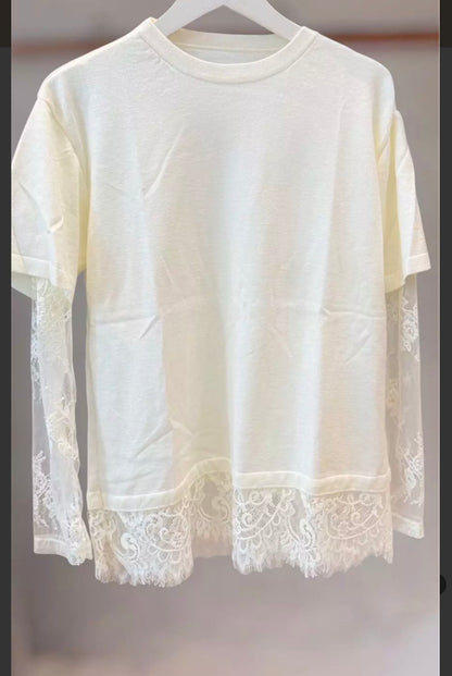 Tricot Modal Renda - ATENÇÃO! PEÇA EM PRÉ VENDA, COM ENVIO EM 20/06