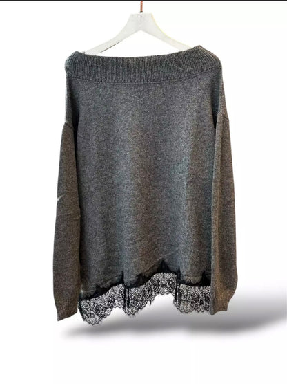 Tricot Modal Ombro a Ombro Renda - ATENÇÃO! PEÇA EM PRÉ VENDA, COM ENVIO EM 23/06
