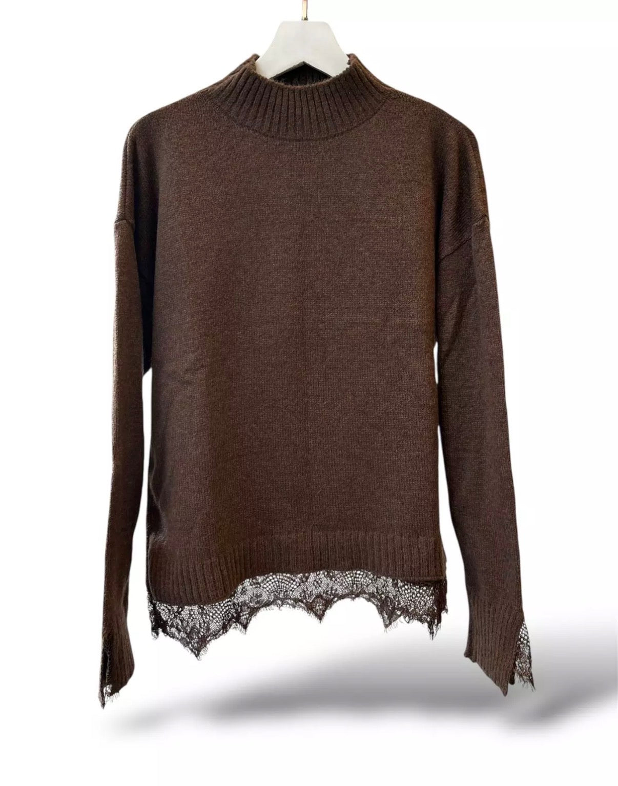 Tricot Manga Longa Renda Londres - ATENÇÃO! PEÇA EM PRÉ VENDA, COM ENVIO EM 27/06