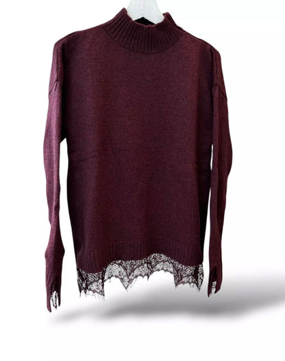 Tricot Manga Longa Renda Londres - ATENÇÃO! PEÇA EM PRÉ VENDA, COM ENVIO EM 27/06