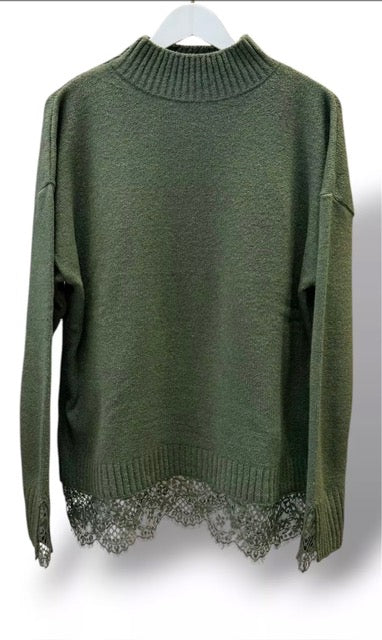 Tricot Manga Longa Renda Londres - ATENÇÃO! PEÇA EM PRÉ VENDA, COM ENVIO EM 27/06