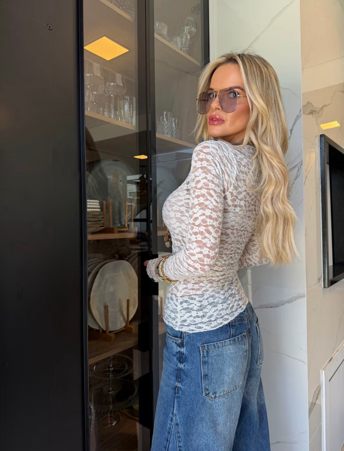 Blusa Renda Texturizada Kim