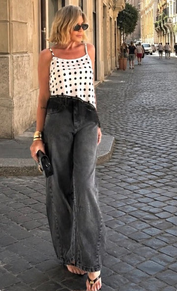 Blusa  Cetim e Renda Diana