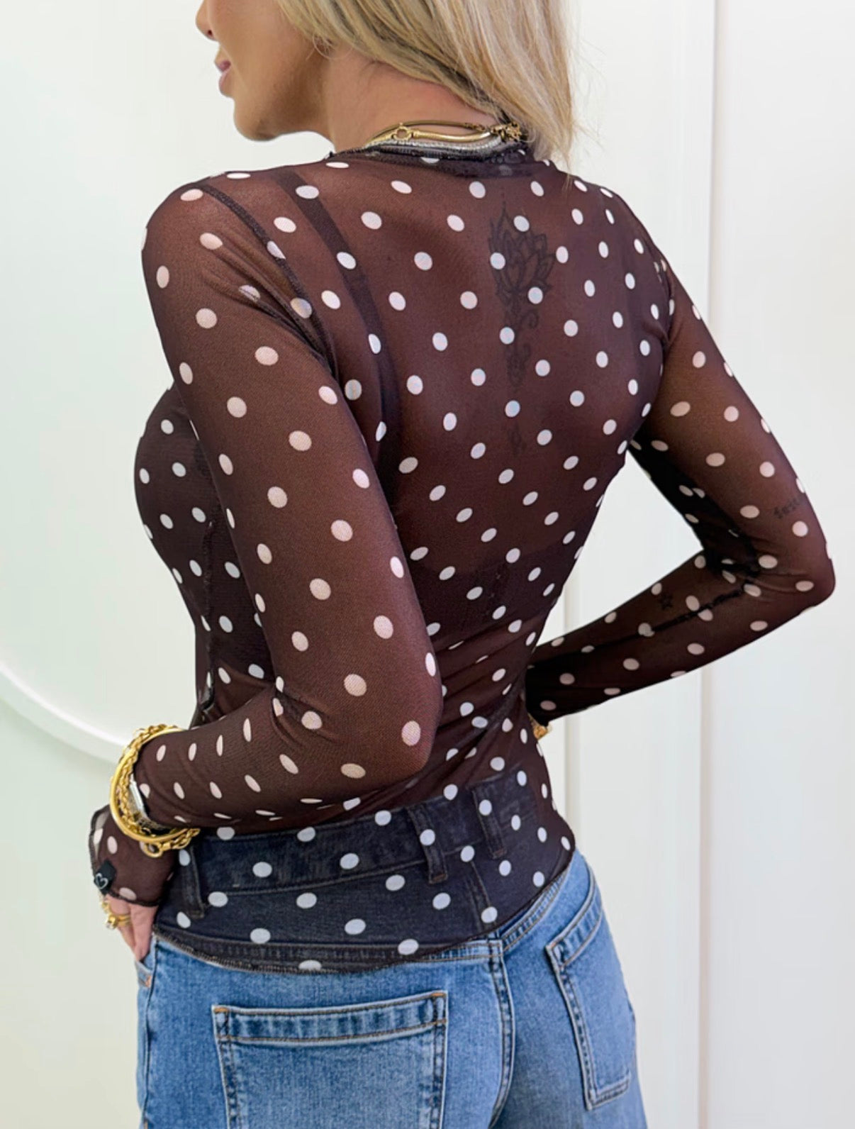 Blusa Tule Poá