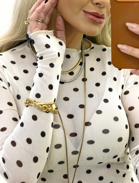 Blusa Tule Poá