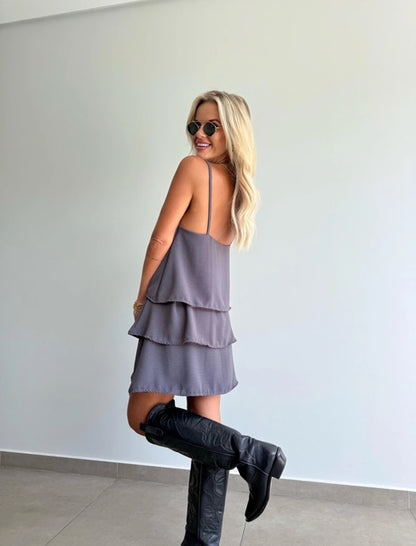 Vestido Camadas Liana - PRÉ VENDA/ENVIO EM 15/05