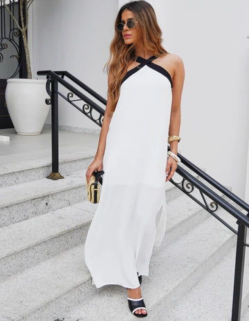 Vestido Longo Bicolor