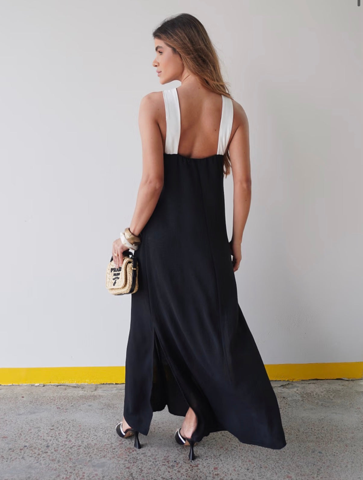 Vestido Longo Bicolor