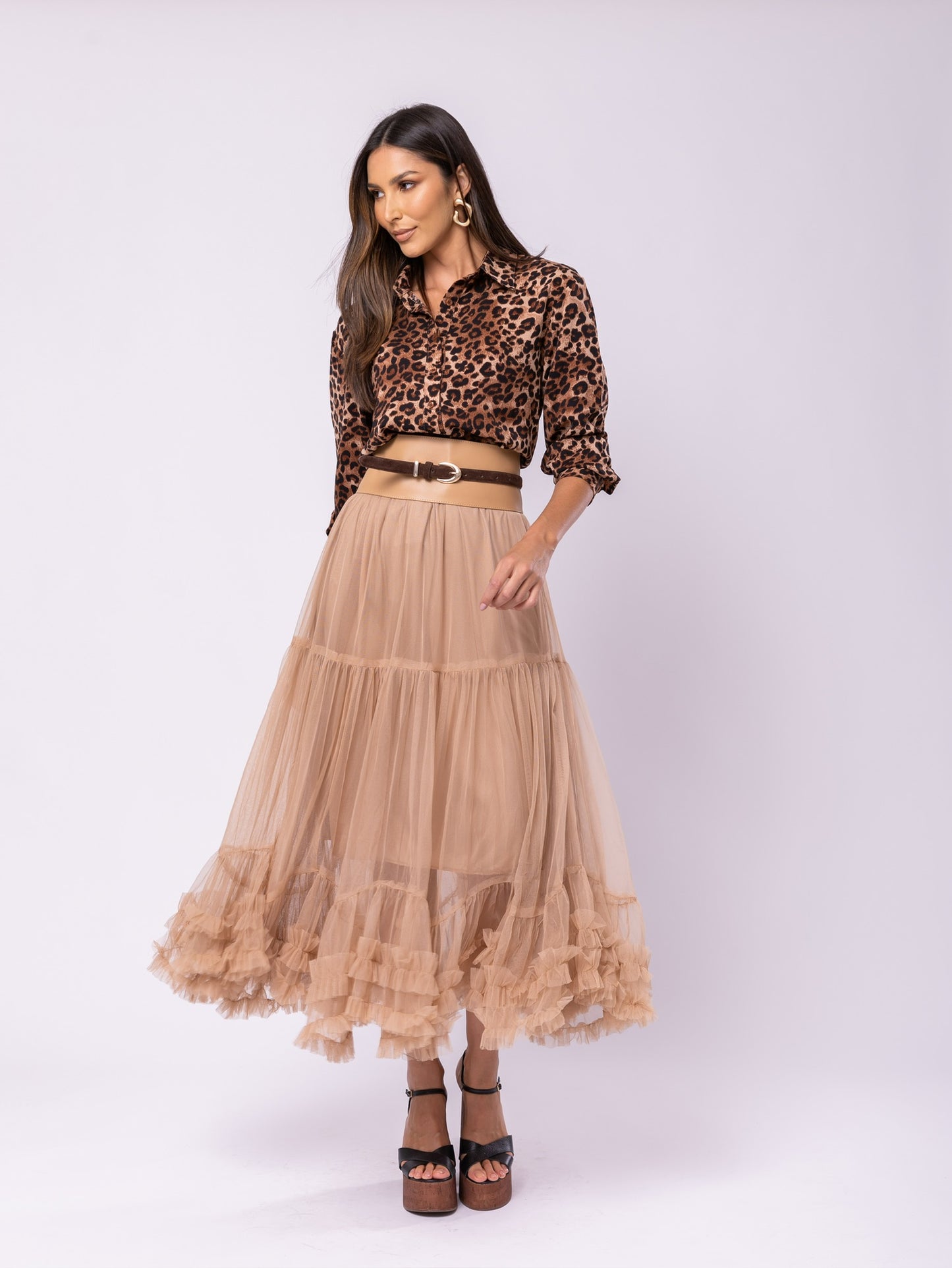 Saia Tule Boho - ÚLTIMA REPOSIÇÃO