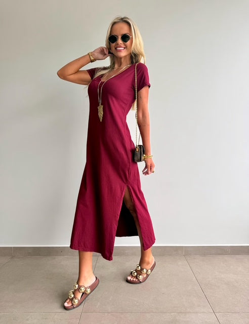 Vestido Midi Básico Luna - PRÉ VENDA  / ENVIO DIA 16/09