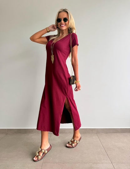 Vestido Midi Básico Luna - PRÉ VENDA  / ENVIO DIA 16/09