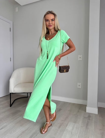 Vestido Midi Básico Luna - PRÉ VENDA  / ENVIO DIA 16/09