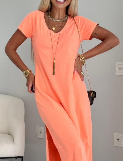 Vestido Midi Básico Luna - PRÉ VENDA  / ENVIO DIA 16/09