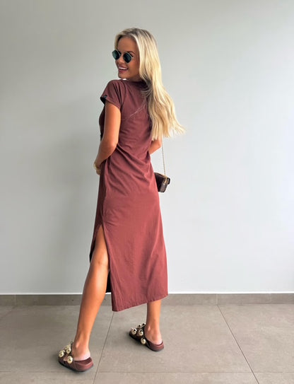 Vestido Midi Básico Luna - PRÉ VENDA  / ENVIO DIA 16/09