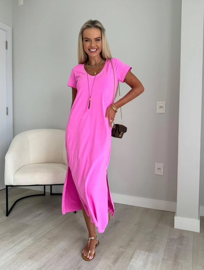 Vestido Midi Básico Luna - PRÉ VENDA  / ENVIO DIA 16/09