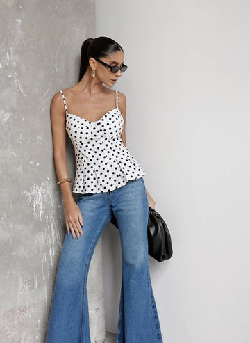 Blusa Corset Poá