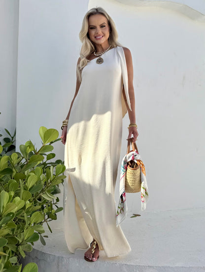 Vestido Ombro Único Valéria - ATENÇÃO PEÇA EM PRÉ VENDA, COM ENVIO EM 13/01