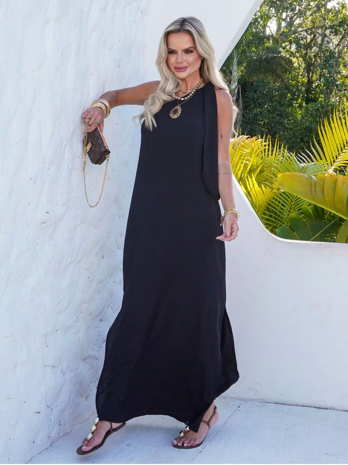 Vestido Ombro Único Valéria - ATENÇÃO PEÇA EM PRÉ VENDA, COM ENVIO EM 13/01