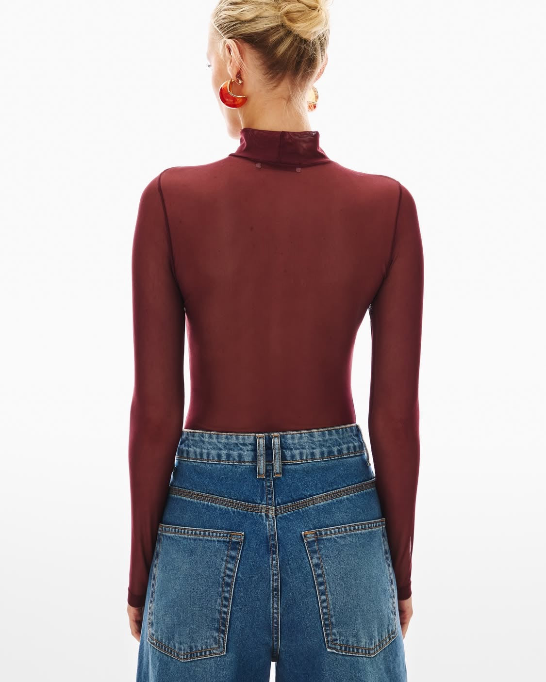 Blusa Tule Manga Longa