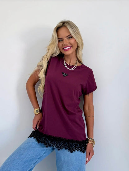 T-Shirt Renda - ATENÇÃO! PEÇA EM PRÉ VENDA, COM ENVIO EM 31/03