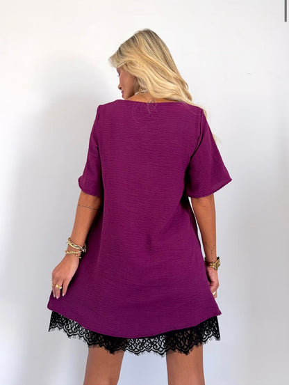 Vestido Curto Renda - ATENÇÃO! PEÇA EM PRÉ VENDA, COM ENVIO EM 31/03