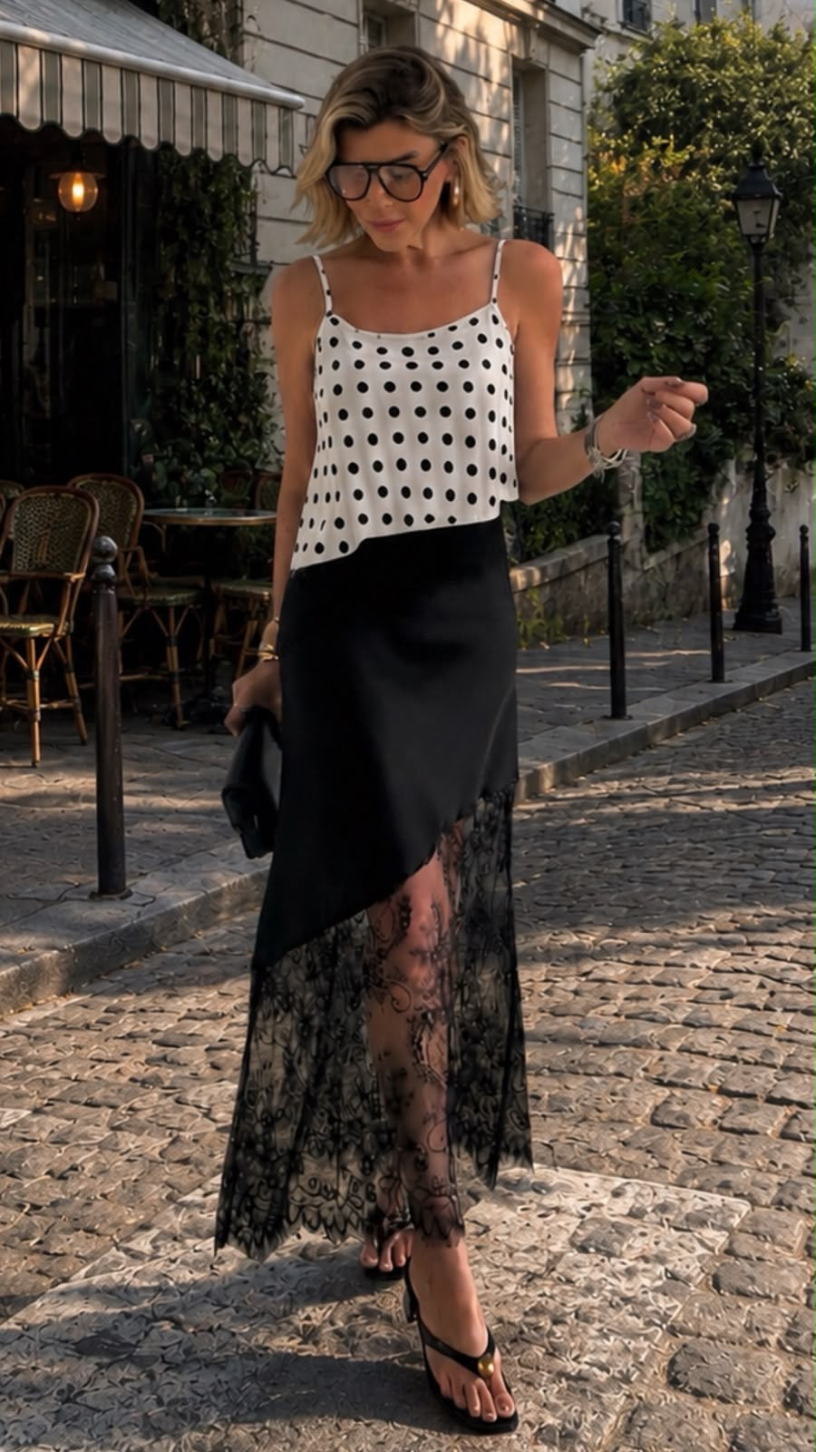 Blusa  Cetim e Renda Diana