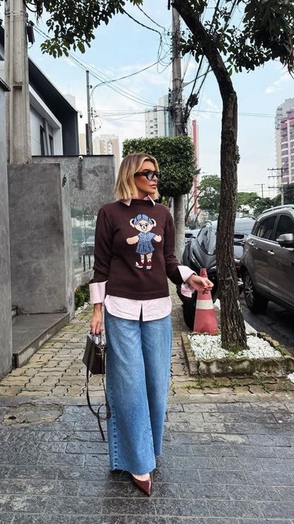 Blusa Tricot Modal Teddy ATENÇÃO!! PEÇA EM PRÉ VENDA, COM ENVIO EM 25/03