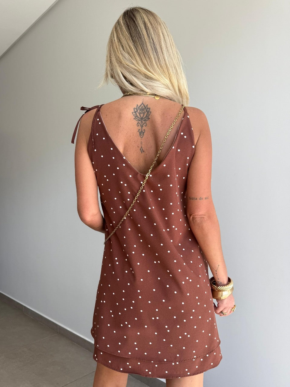 Vestido Curto Poá